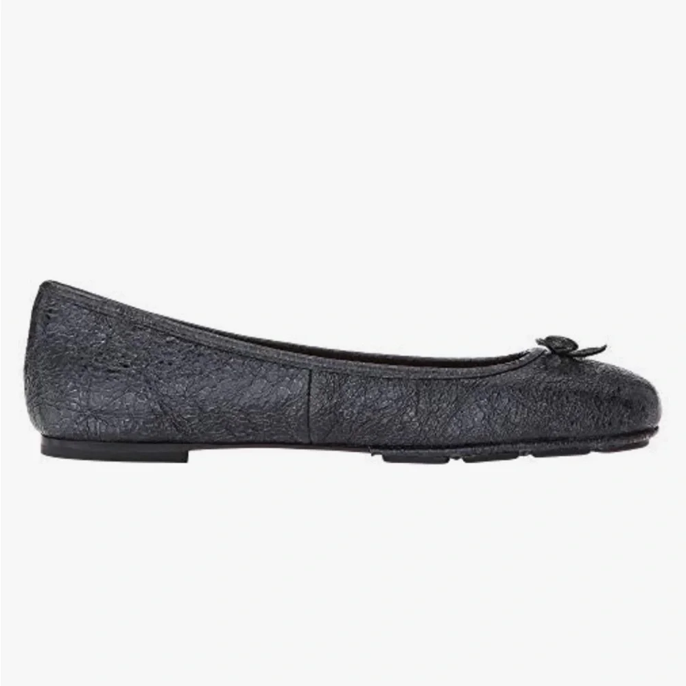 TORY BURCH Laila 2 Crinkle Bow Navy Blue Black Women’s Size 10.5 Ballet Flats